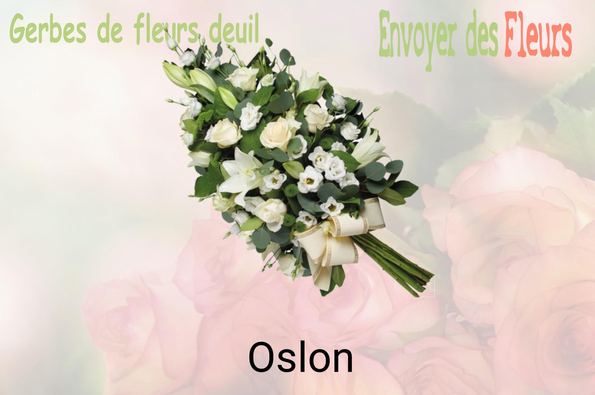 Gerbe de fleurs de deuil livrée à Oslon